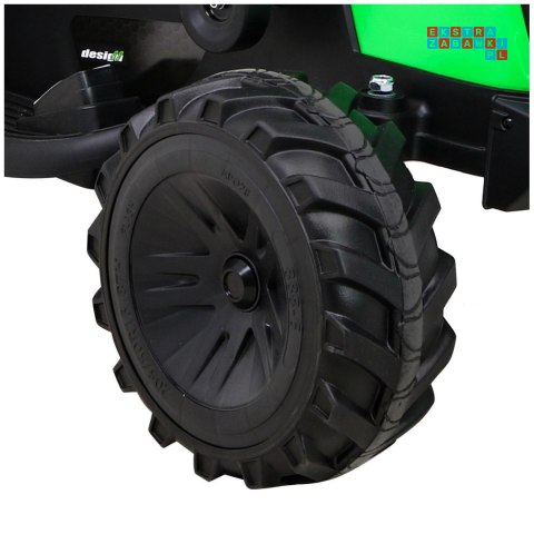 [SX2068] Wielki traktor 720-T z przyczepką i łyżką 2X200W 24V/10Ah ekoskóra pilot pokrowiec MP3