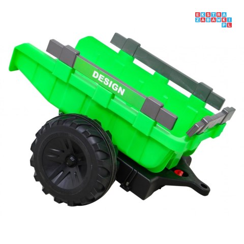 [SX2068] Wielki traktor 720-T z przyczepką i łyżką 2X200W 24V/10Ah ekoskóra pilot pokrowiec MP3