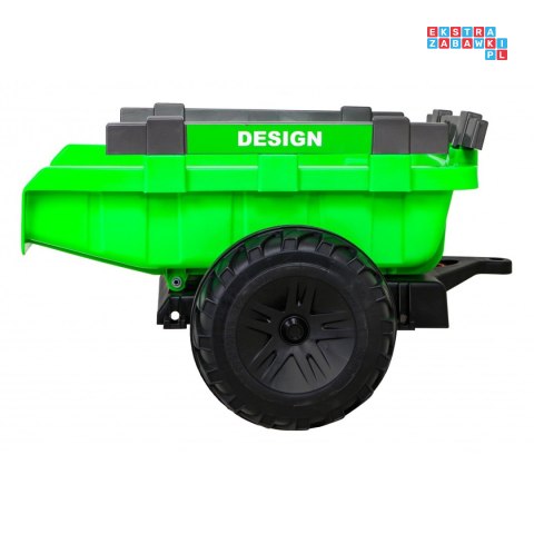 [SX2068] Wielki traktor 720-T z przyczepką i łyżką 2X200W 24V/10Ah ekoskóra pilot pokrowiec MP3