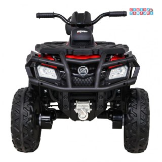 Czarny Quad ATV XT-speed na akumulator - 4x80W 24V/10Ah EVA, pokrowiec, LED, MP3 [S615]
