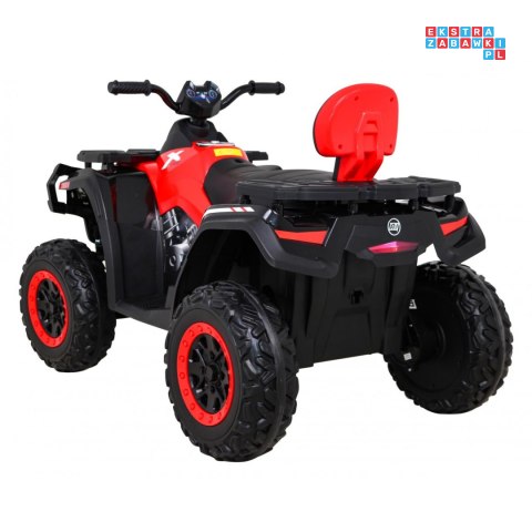 [S615] Quad ATV XT-speed 4x80W 24V/10Ah EVA, pokrowiec, LED, MP3 - czerwony