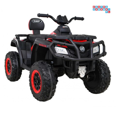 [S615] Quad ATV XT-speed 4x80W 24V/10Ah EVA, pokrowiec, LED, MP3 - czerwony