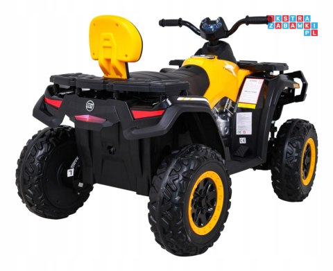 [S615] Quad ATV XT-speed 4x80W 24V/10Ah EVA, pokrowiec, LED, MP3 - żółty