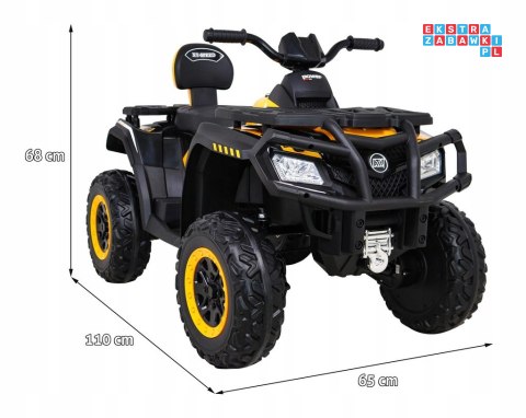 [S615] Quad ATV XT-speed 4x80W 24V/10Ah EVA, pokrowiec, LED, MP3 - żółty
