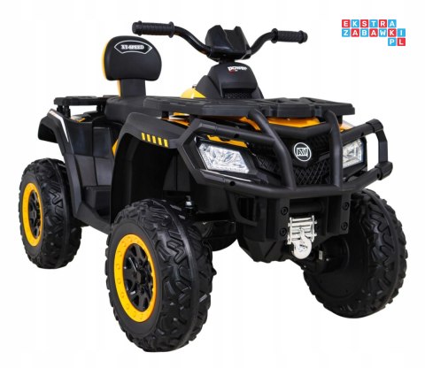 [S615] Quad ATV XT-speed 4x80W 24V/10Ah EVA, pokrowiec, LED, MP3 - żółty