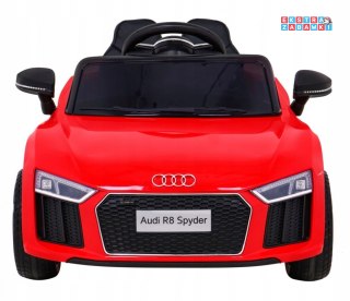 Audi R8 na akumulator - czerwony, 2x35W 6V/9Ah, pilot, EVA, wolny start, MP3, LED [HL1818]