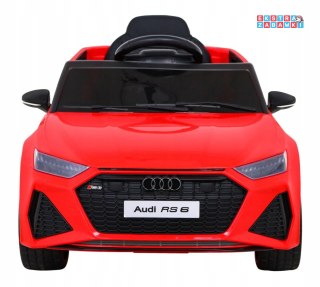 Czerwone Audi RS 6 na akumulator - 2x35W, 12V/7h, pilot, EVA, LED, audio, wolny start - [BRD-2118]