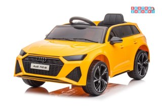Żółte Audi RS6 na akumulator - 2x45W, 12/4.5Ah, Pilot, LED, EVA - [11967]