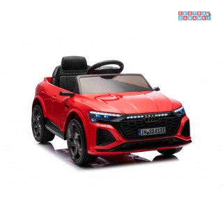 Czerwone Audi SQ8 na akumulator - 2x35W, 12V/9Ah, ekoskóra, EVA, bluetooth - [BRD-2168]