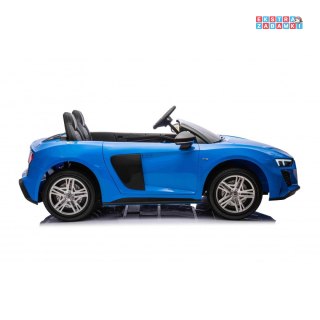 Niebieskie Audi Spyder R8 Lift na akumulator - 2x200W, 24V/14Ah, ekoskóra - [A3000]