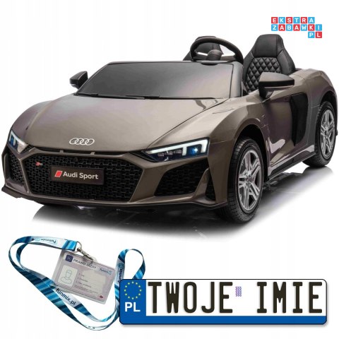 [A3000] Audi Spyder R8 Lift auto na akumulator 2x200W 24V/14Ah ekoskóra - szary