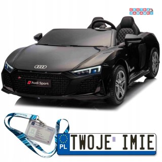 Czarne Audi Spyder R8 Lift na akumulator - 2x200W, 24V/14Ah, ekoskóra - [A3000]