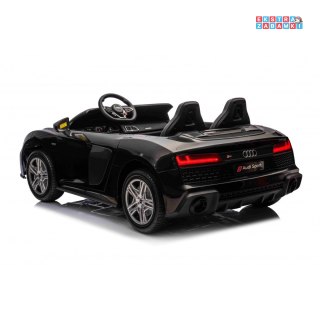 Czarne Audi Spyder R8 Lift na akumulator - 2x200W, 24V/14Ah, ekoskóra - [A3000]