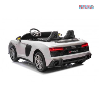 Białe Audi Spyder R8 Lift strong na akumulator - 200W, 24V/14Ah, silnik bezszczotkowy - [A3000.STRONG]