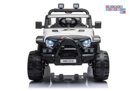 [7480] Terenówka BBH-016 na akumulator 2x45W 12V/7Ah ekoskóra EVA LED MP3 USB Pasy - biały