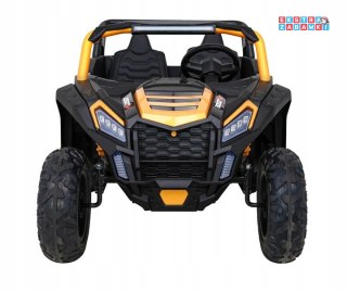 Złoty Buggy ATV strong racing na akumulator - złoty, 180W, 24V/14Ah, pompowane koła, audio, LED [A032-STRONG]