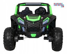 [A032] Buggy ATV Racing dwuosobowy na akumulator 4x200 24V/7Ah pilot MP3 LED - zielony