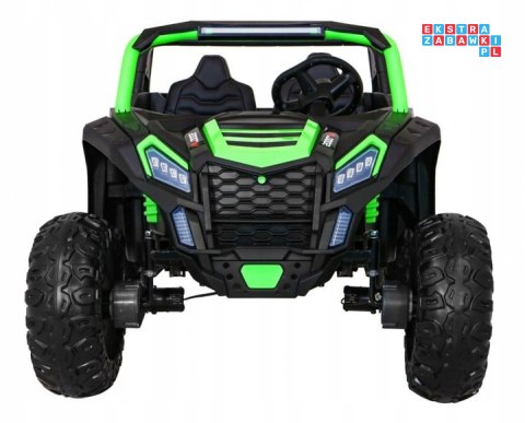 [A032] Buggy ATV Racing dwuosobowy na akumulator 4x200 24V/7Ah pilot MP3 LED - zielony