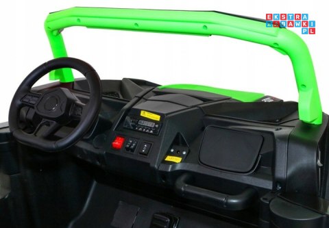 [A032] Buggy ATV Racing dwuosobowy na akumulator 4x200 24V/7Ah pilot MP3 LED - zielony