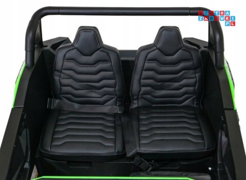 [A032] Buggy ATV Racing dwuosobowy na akumulator 4x200 24V/7Ah pilot MP3 LED - zielony