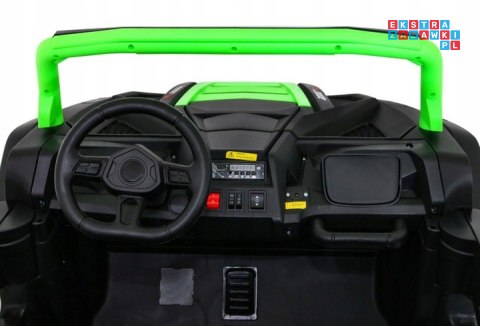 [A032] Buggy ATV Racing dwuosobowy na akumulator 4x200 24V/7Ah pilot MP3 LED - zielony
