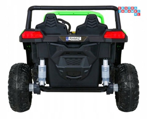 [A032] Buggy ATV Racing dwuosobowy na akumulator 4x200 24V/7Ah pilot MP3 LED - zielony