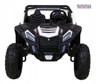 Biały strong racing buggy na akumulator - biały, 180W, pompowane koła, audio, LED [A032-STRONG]