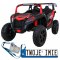 [A032-STRONG] Buggy ATV strong racing na akumulator 2x180W 24V/14Ah pompowane koła audio LED - czerwony