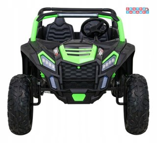 Zielony Buggy ATV strong racing na akumulator - zielony, 180W, 24V/14Ah, pompowane koła, audio, LED [A032-STRONG]