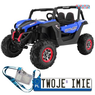 SUPERSTAR UTV-MX buggy na akumulator dwuosobowy - niebieski, 4x45W, 12V/14Ah, pilot, pokrowiec, LED, BT [XMX-603]