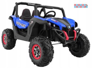 SUPERSTAR UTV-MX buggy na akumulator dwuosobowy - niebieski, 4x45W, 12V/14Ah, pilot, pokrowiec, LED, BT [XMX-603]