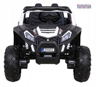 Czarne UTV Racing buggy na akumulator 4x4 - czarny, 4x45W, MP3, Pilot, Wolny Start [A036]