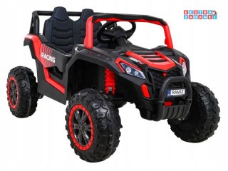 Czerwone Auto Buggy UTV Racing na akumulator 4x4 - czerwony, 4x45W, MP3, Pilot, Wolny Start [A036]