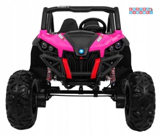 Różowy SUPERSTAR UTV-MX buggy na akumulator dwuosobowy - różowy, 4x45W, 12V/14Ah, pilot, pokrowiec, LED, BT [XMX-603]
