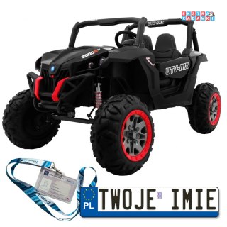 XMX-603-MP4 buggy na akumulator 4x4 - czarny, 4x45W, 12V14Ah, pilot, bagażnik, LED, EVA [XMX-603-MP4]
