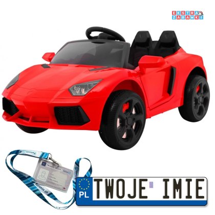 Czerwone Autko Future na akumulator - 12V/4.5Ah, Wolny Start, EVA, MP3, USB, LED - [BBH-1188]