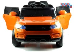 [2829] Auto dla najmłodszych HL1638 na akumulator 2x45W 12V/4.5Ah pilot LED MP3 radio - pomarańczowy