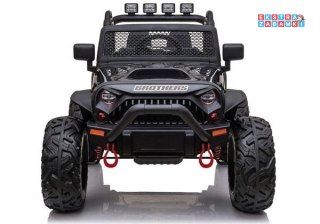 Czarne Auto JC666 buggy na akumulator 4x4 - czarny, 2x200W, ekoskóra, EVA, MP3, bluetooth [6510]