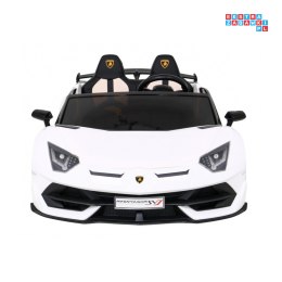 [SX2028] Lamborghini SVJ DRIFT 24V/7Ah z funkcją drift LED, koła EVA, pilot - biały