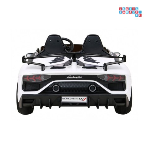[SX2028] Lamborghini SVJ DRIFT 24V/7Ah z funkcją drift LED, koła EVA, pilot - biały