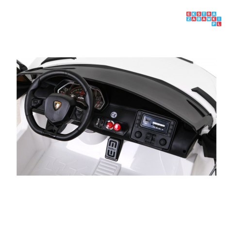 [SX2028] Lamborghini SVJ DRIFT 24V/7Ah z funkcją drift LED, koła EVA, pilot - biały