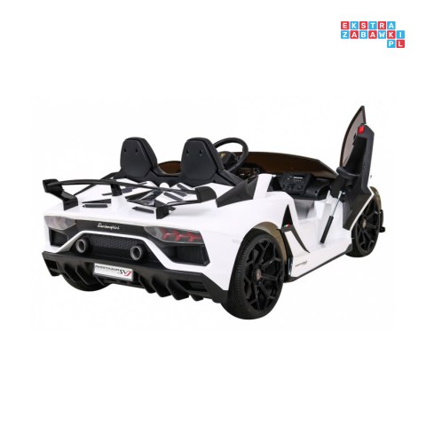 [SX2028] Lamborghini SVJ DRIFT 24V/7Ah z funkcją drift LED, koła EVA, pilot - biały