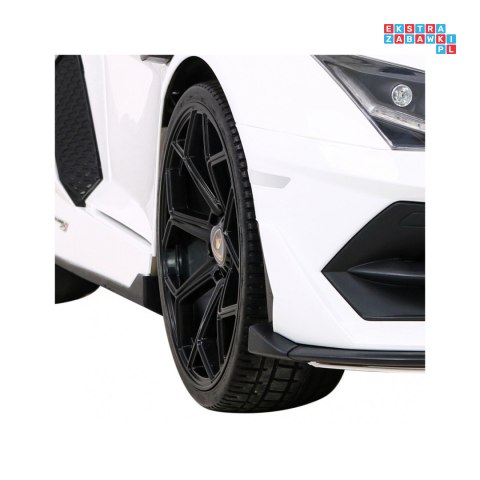 [SX2028] Lamborghini SVJ DRIFT 24V/7Ah z funkcją drift LED, koła EVA, pilot - biały