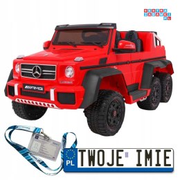 Auto Mercedes G63 6x6 MP4 dla dzieci + 2 Pedały gazu + Regulacja siedzenia + MP4 + LED + Bagażnik + Kufer dla rodzica