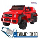 Auto Mercedes G63 6x6 dla dzieci + 2 Pedały gazu + Regulacja siedzenia + Audio LED + Bagażnik + Kufer dla rodzica