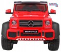 Auto Mercedes G63 6x6 dla dzieci + 2 Pedały gazu + Regulacja siedzenia + Audio LED + Bagażnik + Kufer dla rodzica