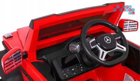 Auto Mercedes G63 6x6 dla dzieci + 2 Pedały gazu + Regulacja siedzenia + Audio LED + Bagażnik + Kufer dla rodzica