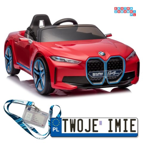 Auto Na Akumulator BMW I4 4x4 Bluetooth ekoskóra EVA LED