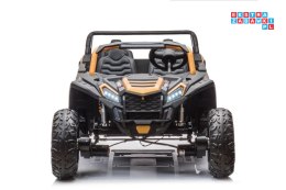 [11960] Buggy A033 czteroosobowy na akumulator Ekoskóra EVA LED - złoty