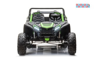 Zielony A033 buggy na akumulator czteroosobowy - zielony, Ekoskóra, EVA, LED [11959]